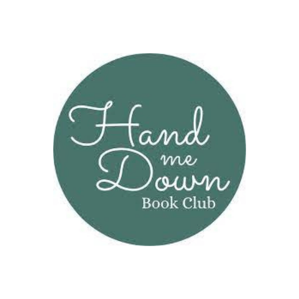 hand me down book club logo