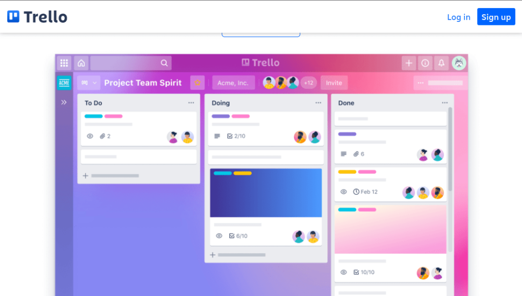 trello demo screenshot